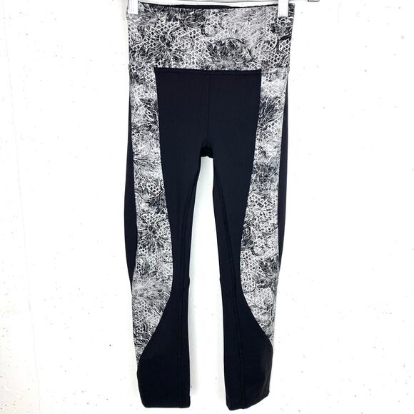 Lululemon Womens Sweat & Repeat Crop 21" Serigraph Starlight Black Multi Size 2 - Picture 5 of 13